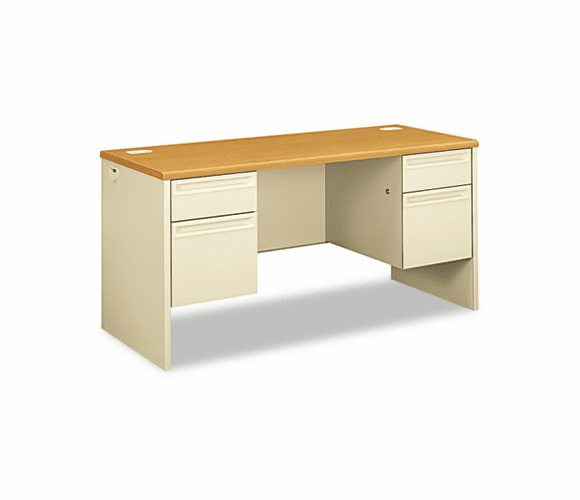 HON38852CL 38000 Series Kneespace Credenza, 60w x 24d x 29-1/2h, Harvest/Putty By HON COMPANY