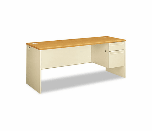 HON38856RCL 38000 Series Right Pedestal Credenza, 72w x 24d x 29-1/2h, Harvest/Putty By HON COMPANY