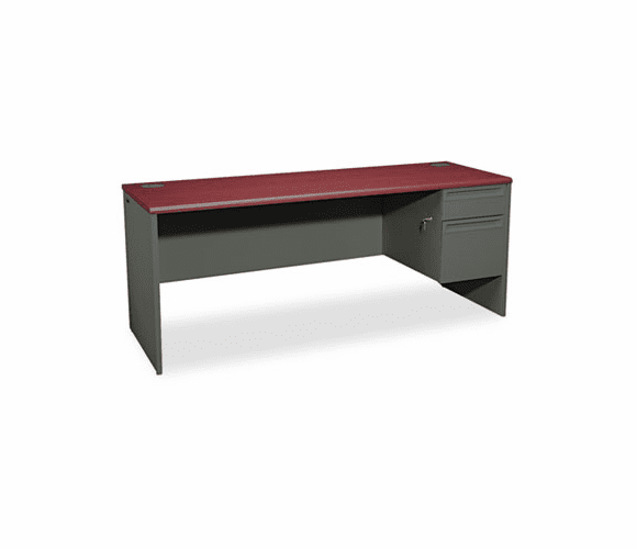 HON38856RNS 38000 Series Right Pedestal Credenza, 72w x 24d x 29-1/2h, Mahogany/Charcoal By HON COMPANY