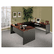 HON38934NS 38000 Series Desk Shell, 72w x 36d x 29-1/2h, Mahogany/Charcoal By HON COMPANY
