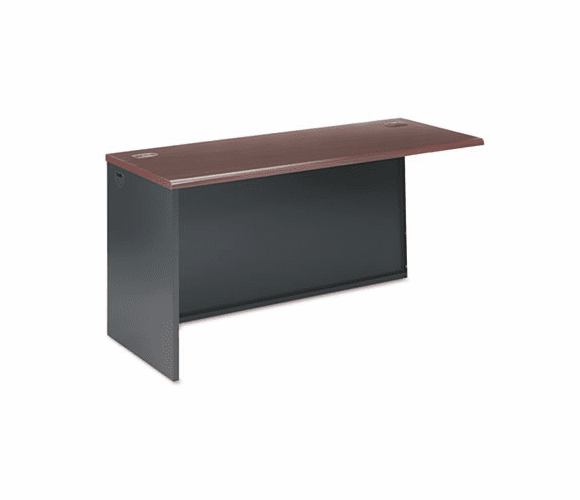 HON38946LNS 38000 Series Return Shell, Left, 60w x 24d x 29-1/2h, Mahogany/Charcoal By HON COMPANY
