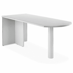 HON38966G2Q 38000 Series Peninsula w/End Panel, 66w x 30d x 29-1/2h, Gray Pattern/Light Gray By HON COMPANY