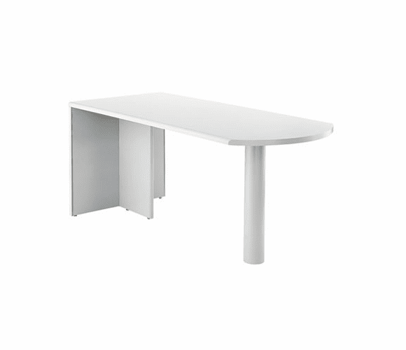 HON38966QQ 38000 Series Peninsula w/End Panel, 66w x 30d x 29-1/2h, Light Gray/Light Gray By HON COMPANY