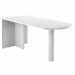 HON38966QQ 38000 Series Peninsula w/End Panel, 66w x 30d x 29-1/2h, Light Gray/Light Gray By HON COMPANY