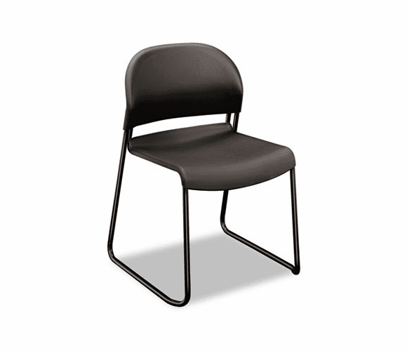 HON4031LAT GuestStacker Chair, Charcoal with Black Finish Legs, 4/Carton By HON COMPANY