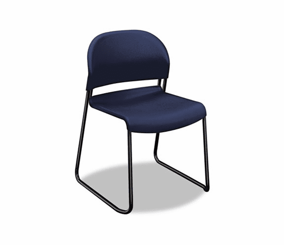 HON4031RET GuestStacker Chair, Regatta Blue with Black Finish Legs, 4/Carton By HON COMPANY