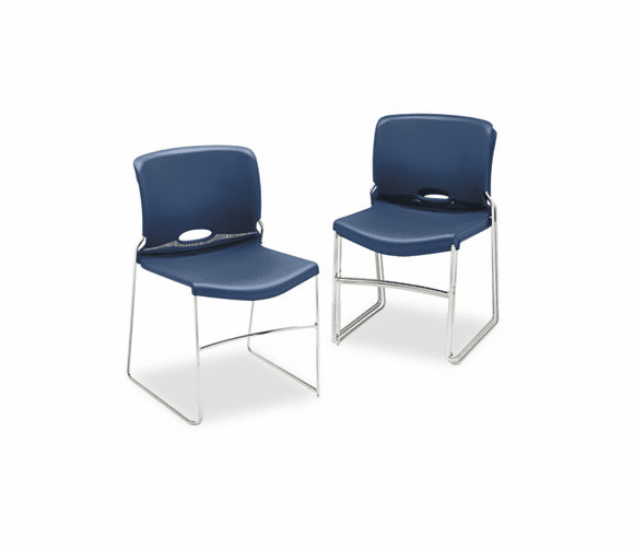 HON4041RE Olson Stacker Chair, Navy, 4/Carton By HON COMPANY