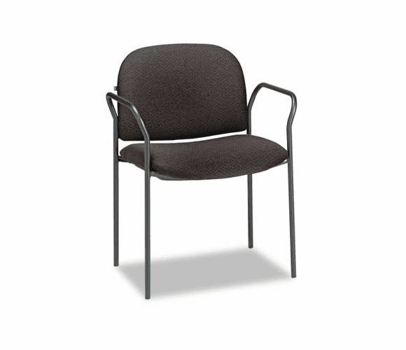 HON4051AB10T Multipurpose Stacking Arm Chairs, Black, 2/Carton By HON COMPANY