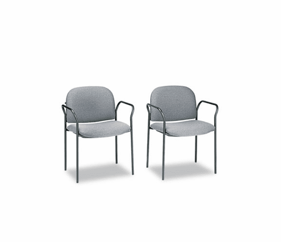 HON4051AB12T Multipurpose Stacking Arm Chairs, Gray, 2/Carton By HON COMPANY