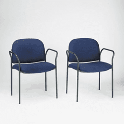 HON4051AB90T Multipurpose Stacking Arm Chairs, Blue, 2/Carton By HON COMPANY