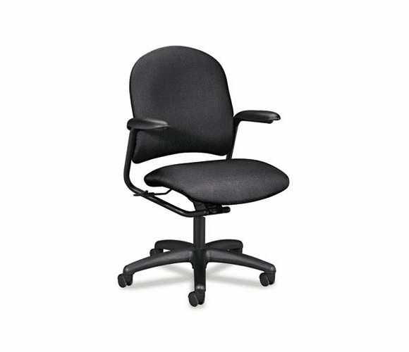 HON4221BK19T Alaris 4220 Series Mid-Back Swivel/Tilt Task Chair, Iron Gray Upholstery By HON COMPANY