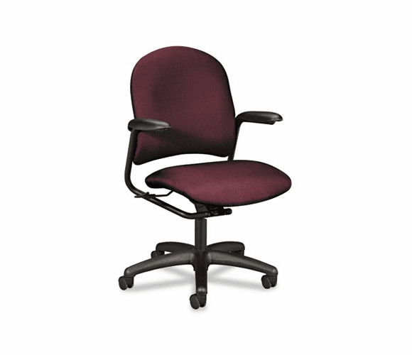 HON4221BK62T Alaris 4220 Series Mid-Back Swivel/Tilt Task Chair, Burgundy Upholstery By HON COMPANY