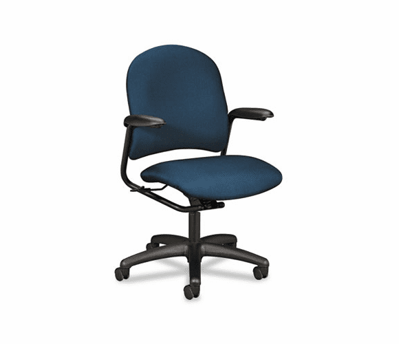 HON4221BK85T Alaris 4220 Series Mid-Back Swivel/Tilt Task Chair, Blue Upholstery By HON COMPANY