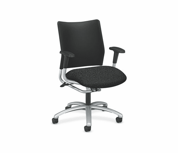 HON4241BE11BC Alaris 4240 Series Armless Mid-Back Swivel/Tilt Work Chair, Raven By HON COMPANY