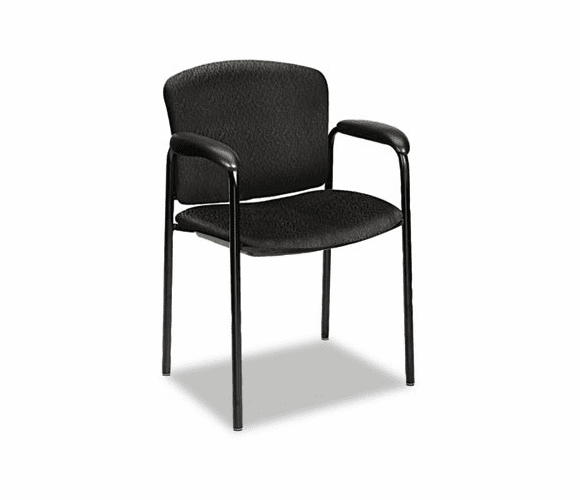 HON4605NT10T Tiempo Guest Arm Chair without Casters, Black By HON COMPANY