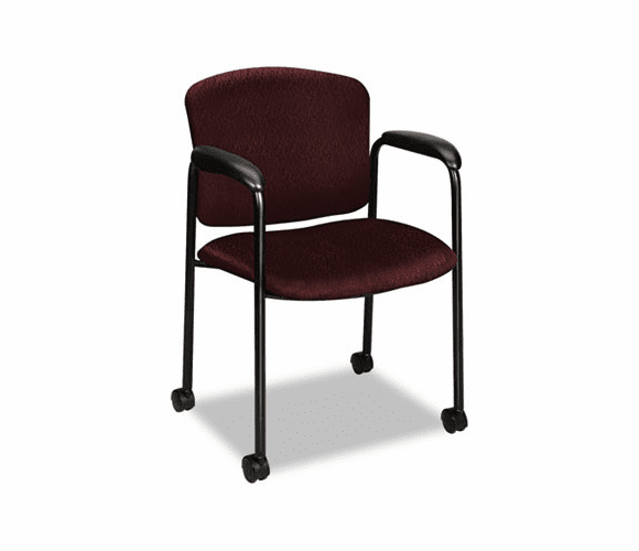 HON4615NT69T Tiempo Guest Arm Chair with Casters, Wine By HON COMPANY