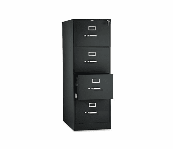 HON514CPP 510 Series Four-Drawer Full-Suspension File, Legal, 52h x25d, Black By HON COMPANY
