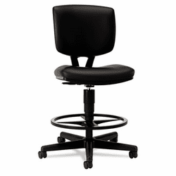 HON5705SB11T Volt Series Adjustable Task Stool, Black Leather By HON COMPANY