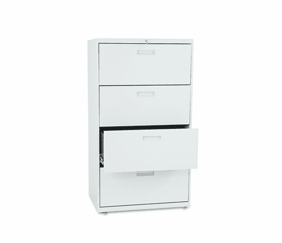 HON574LQ 500 Series Four-Drawer Lateral File, 30w x53-1/4h x19-1/4d, Light Gray By HON COMPANY