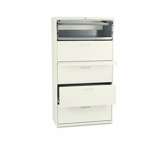 HON585LL 500 Series Five-Drawer Lateral File, 36w x67h x19-1/4d, Putty By HON COMPANY