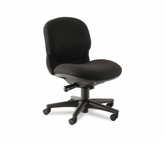 HON6005NT10T Sensible Seating Mid-Back Pneumatic Swivel Chair, Black By HON COMPANY