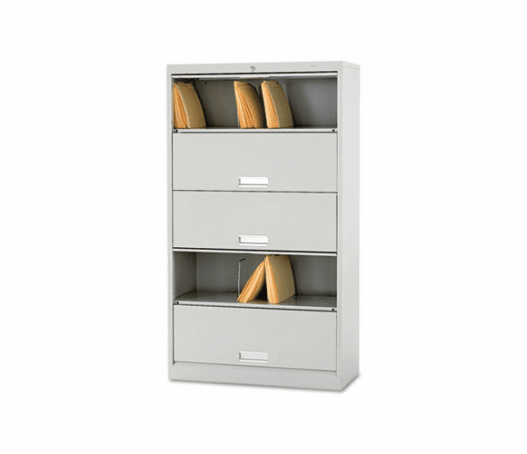 HON625CLQ 600 Series 5-Shelf Steel Receding Door File, Legal 36w x 16-3/4d x 64-1/4h, Gray By HON COMPANY