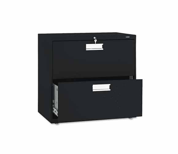 HON672LP 600 Series Two-Drawer Lateral File, 30w x19-1/4d, Black By HON COMPANY