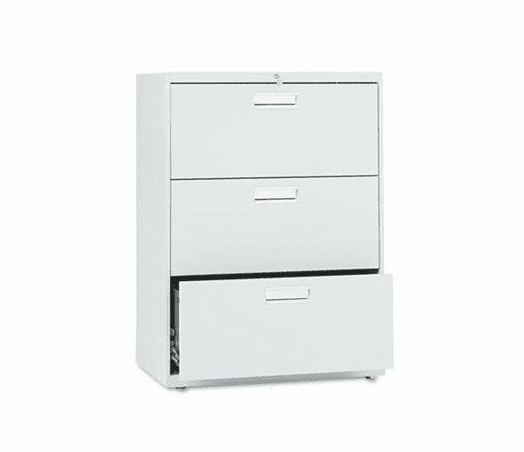 HON673LQ 600 Series Three-Drawer Lateral File, 30w x19-1/4d, Light Gray By HON COMPANY