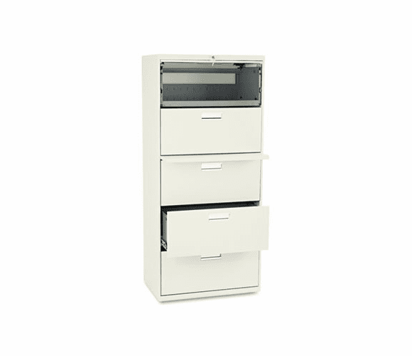 HON675LL 600 Series Five-Drawer Lateral File, 30w x19-1/4d, Putty By HON COMPANY