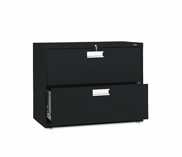 HON682LP 600 Series Two-Drawer Lateral File, 36w x19-1/4d, Black By HON COMPANY