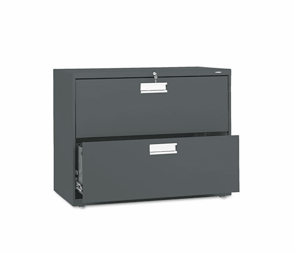 HON682LS 600 Series Two-Drawer Lateral File, 36w x19-1/4d, Charcoal By HON COMPANY
