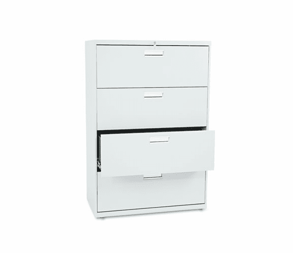 HON684LQ 600 Series Four-Drawer Lateral File, 36w x19-1/4d, Light Gray By HON COMPANY