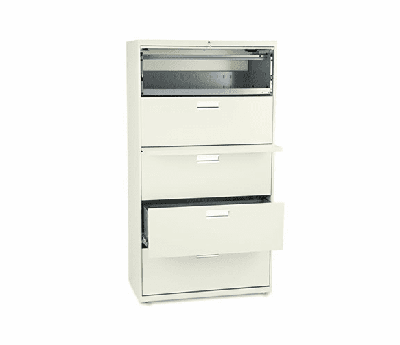 HON685LL 600 Series Five-Drawer Lateral File, 36w x19-1/4d, Putty By HON COMPANY