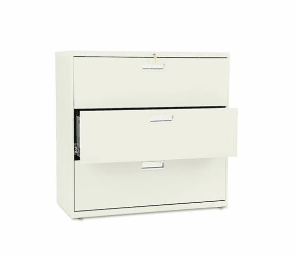 HON693LL 600 Series Three-Drawer Lateral File, 42w x19-1/4d, Putty By HON COMPANY