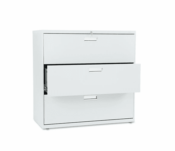 HON693LQ 600 Series Three-Drawer Lateral File, 42w x19-1/4d, Light Gray By HON COMPANY