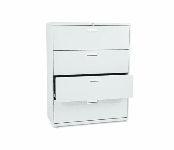 HON694LQ 600 Series Four-Drawer Lateral File, 42w x19-1/4d, Light Gray By HON COMPANY