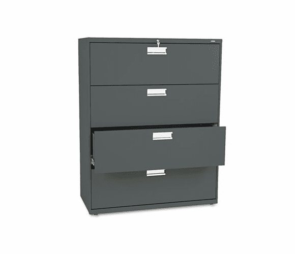 HON694LS 600 Series Four-Drawer Lateral File, 42w x19-1/4d, Charcoal By HON COMPANY