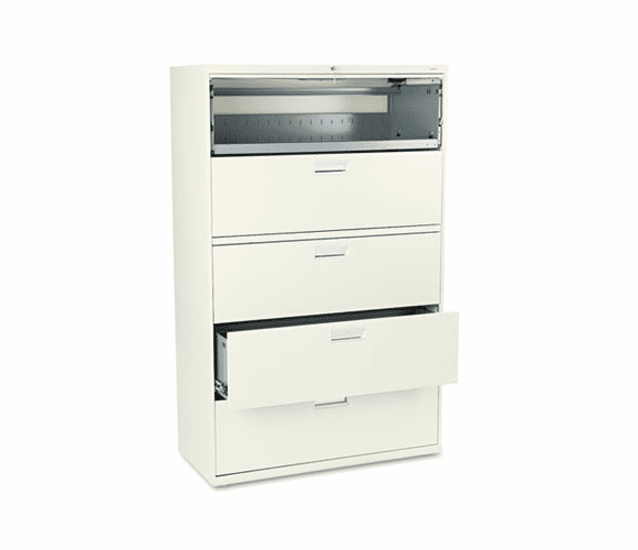 HON695LL 600 Series Five-Drawer Lateral File, 42w x19-1/4d, Putty By HON COMPANY