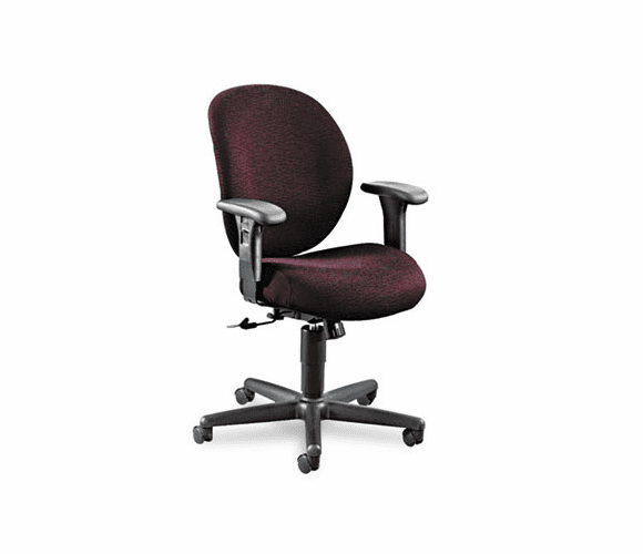 HON7624BW69T Unanimous 24-Hour Task Series Mid-Back Swivel/Tilt Chair, Claret Burgundy Fabric By HON COMPANY