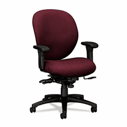 HON7628BW69T Unanimous High-Performance Mid-Back Task Chair, Claret Burgundy Fabric By HON COMPANY