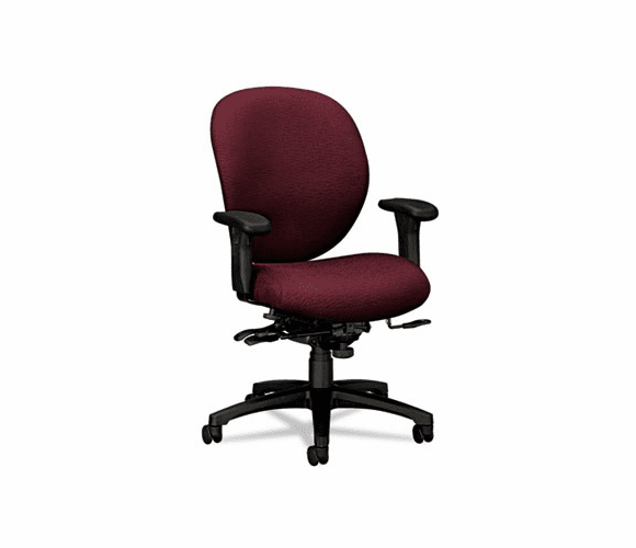 HON7628BW69T Unanimous High-Performance Mid-Back Task Chair, Claret Burgundy Fabric By HON COMPANY