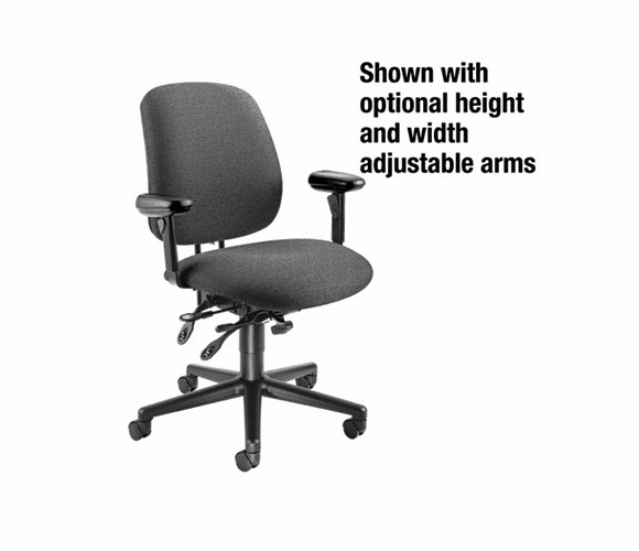 HON7708AB12T 7700 Series Asynchronous Swivel/Tilt Task Chair, Seat Glide, Gray By HON COMPANY