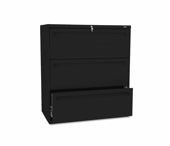 HON783LP 700 Series Three-Drawer Lateral File, 36w x 19-1/4d, Black By HON COMPANY