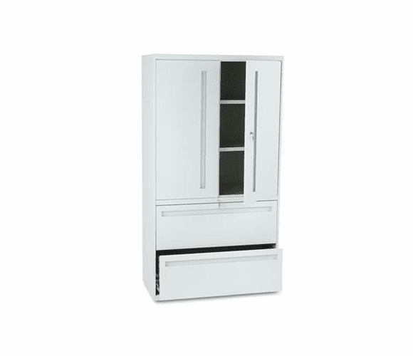 HON785LSQ 700 Series Lateral File w/Storage Cabinet, 36w x 19-1/4d, Light Gray By HON COMPANY