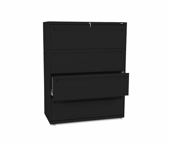 HON794LP 700 Series Four-Drawer Lateral File, 42w x 19-1/4d, Black By HON COMPANY