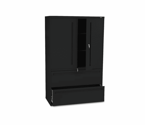 HON795LSP 700 Series Lateral File w/Storage Cabinet, 42w x 19-1/4d, Black By HON COMPANY