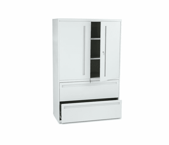 HON795LSQ 700 Series Lateral File w/Storage Cabinet, 42w x 19-1/4d, Light Gray By HON COMPANY