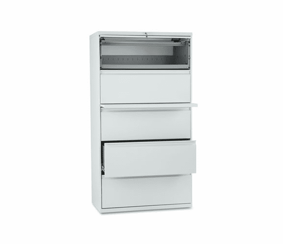 HON885LQ 800 Series Five-Drawer Lateral File, Roll-Out/Posting Shelves, 36w x 67h, Lt Gra By HON COMPANY