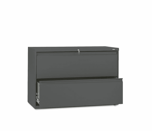 HON892LS 800 Series Two-Drawer Lateral File, 42w x 19-1/4d x 28-3/8h, Charcoal By HON COMPANY