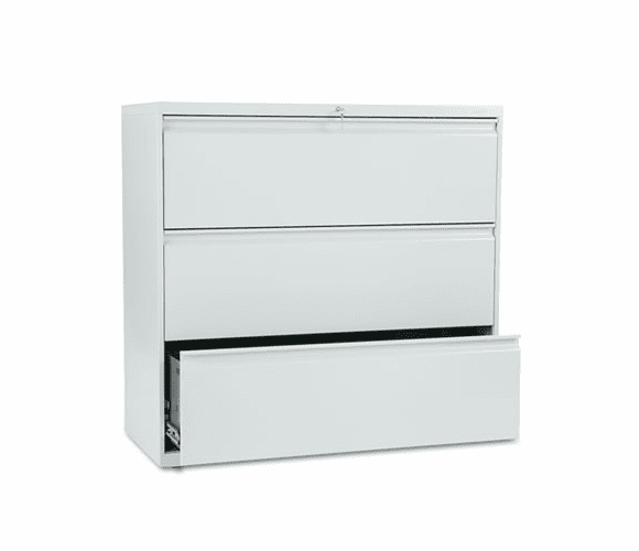 HON893LQ 800 Series Three-Drawer Lateral File, 42w x 19-1/4d x 40-7/8h, Light Gray By HON COMPANY